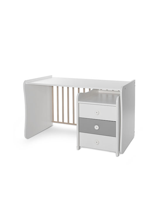 Lorelli Polymorphe Babybett Maxi Plus Weiß mit Matratze & Schublade