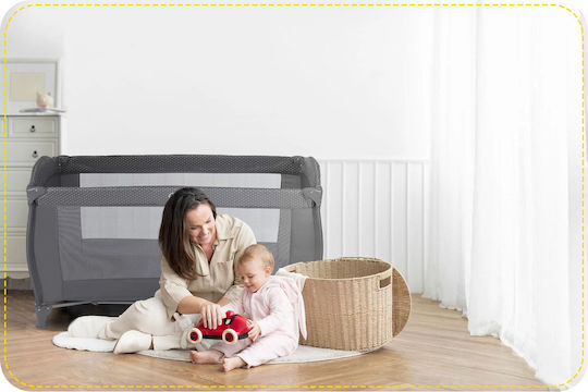 Ricokids RK-242 Loc de joacă cu Schimbător & Saltea Gri 125x65cm