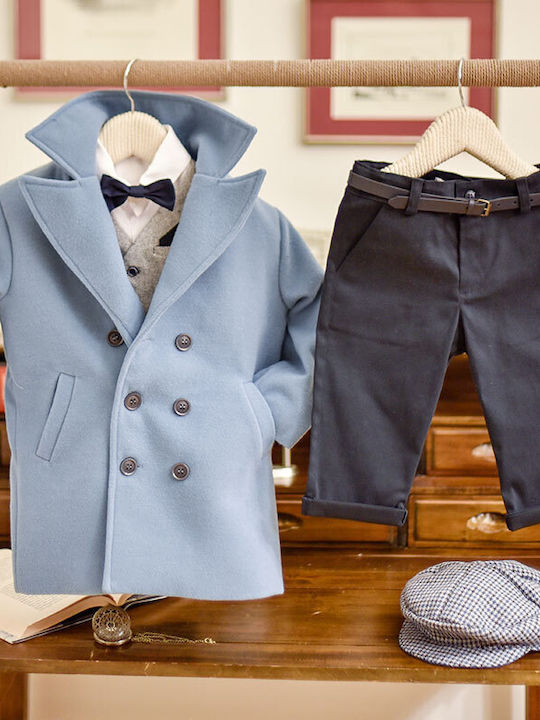 Bambolino Rudy Baptism Coat Light Blue