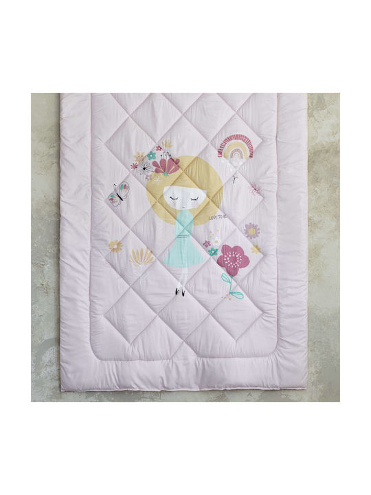 Nima Pătură pentru copii Single cu Umplutură Microfiber Love Roz 160x240buc