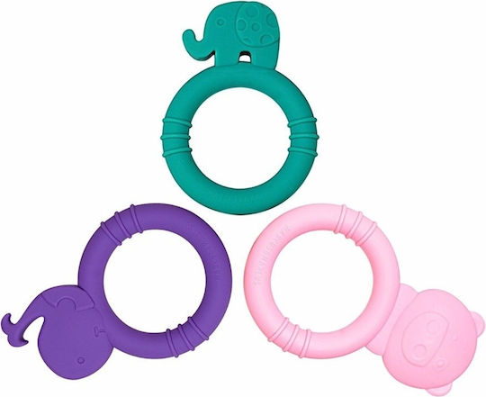 Marcus & Marcus Whale Teething Ring from Silicone for 0 Months+
