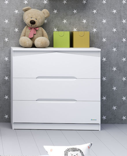 Rabbit Baby Kommode mit 3 Schubladen White-Grey 88x54x91cm