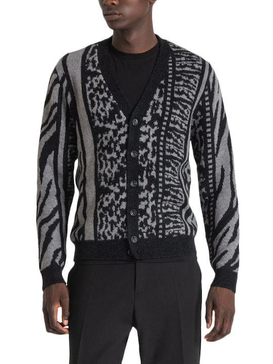 Antony Morato Men's Knitted Cardigan Gray