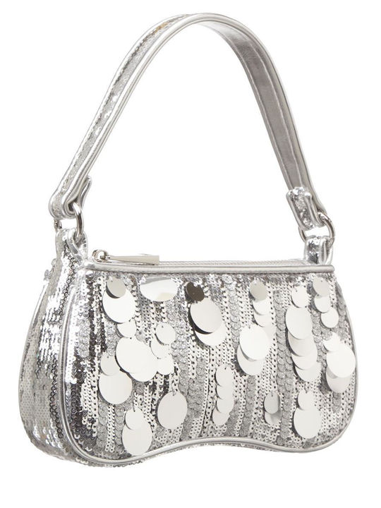 Damentasche Schultertasche Silber
