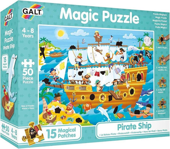 Детски Пъзел Pirate Ship Magic за 4++ Години 50бр Galt Toys