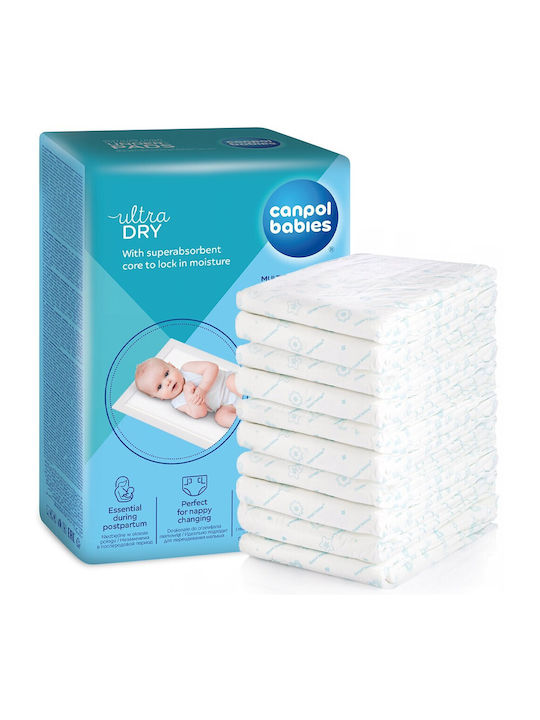 Canpol Babies Scutece Impermeabile de Unică Folosință Alb 60x90εκ. 10buc