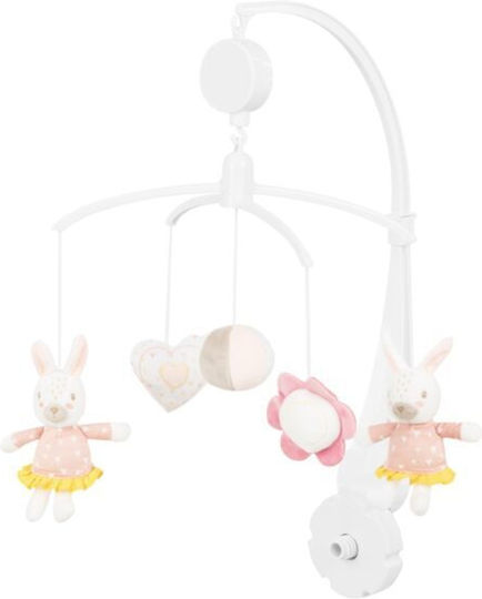 Kikka Boo Мобиле Детско легло с Музика и Въртене Rabbits in Love за 0++ Месеца 31201010336
