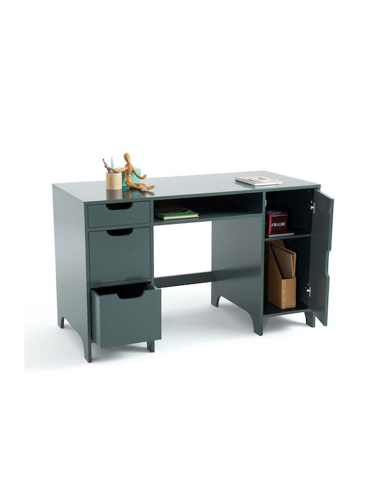 Asper Παιδικό Γραφείο από Μελαμίνη Πράσινο 57x120x74cm