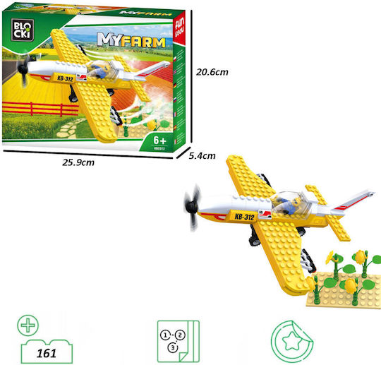 Blocki Building Blocks Airplane Spray for 6+ Years 146 Pieces