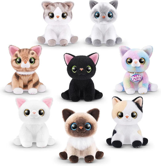 Zuru Pets Alive Smitten Kittens Изненада за 3+ Години 20 см Миниатюри за Игри