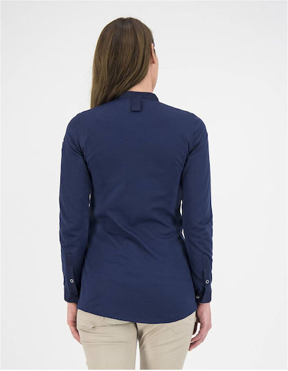 Le Nouveau Chef Coat Chef Female Blue with Long Sleeve Jolie