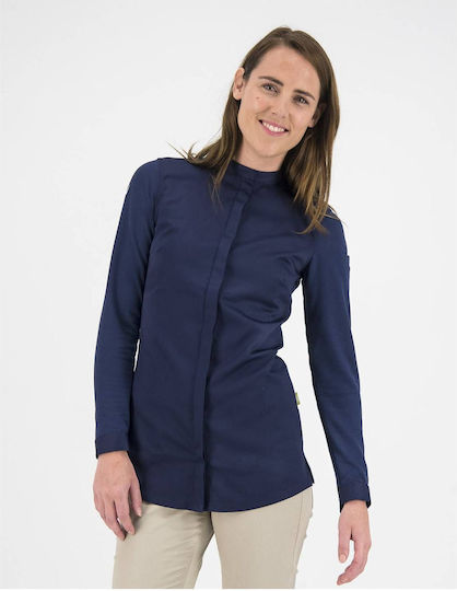 Le Nouveau Chef Coat Chef Female Blue with Long Sleeve Jolie