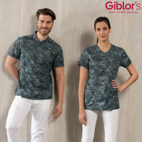Giblor's Coat Chef Female Multicolour with Short Sleeve Alina