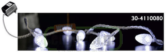 100 Lights LED 10m. White in String 1pcs