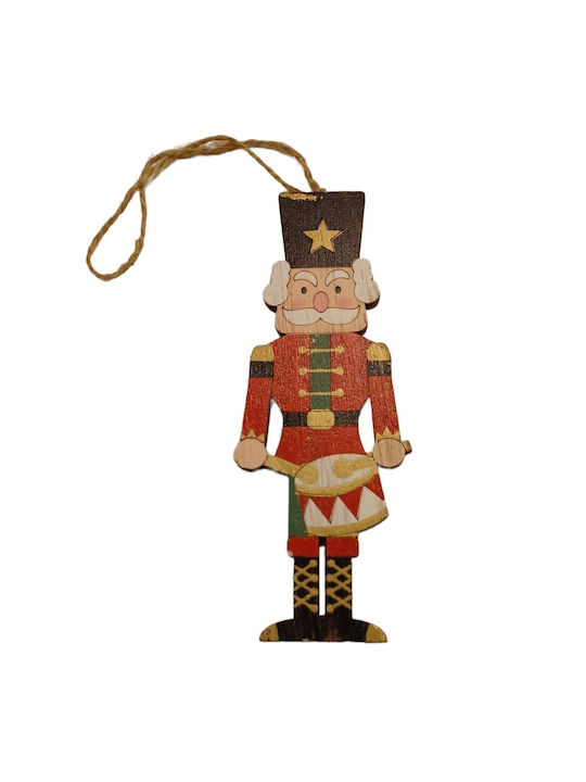 Bizzotto Christmas Wooden Nutcracker Ornament Red