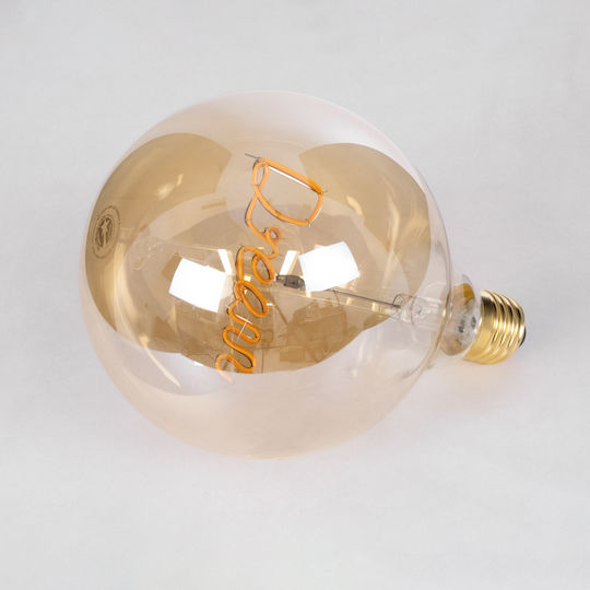 GloboStar LED крушка 4W 180mm за фасунга E27 и форма G125 Топло бяло 340лм Димируем
