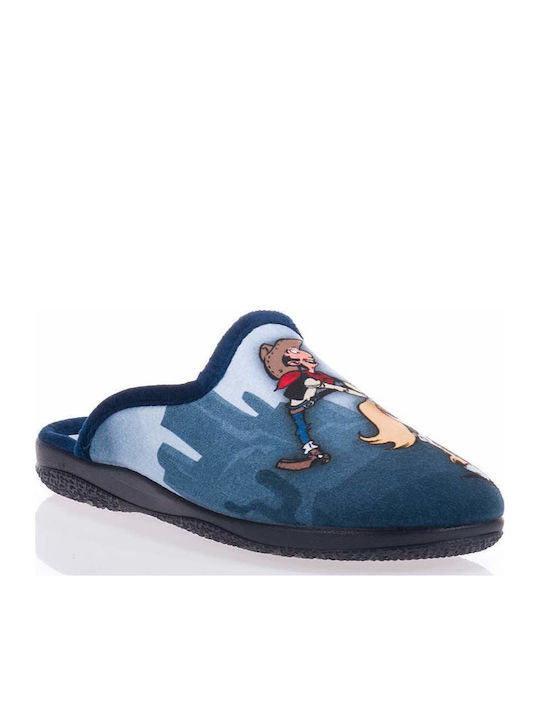 Kids Slippers Blue Lucky Luke