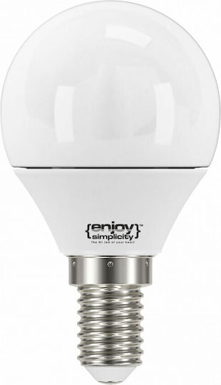 Elvhx LED Bulb 5.5W 80mm for Socket E14 and Shape P45 Warm White 470lm