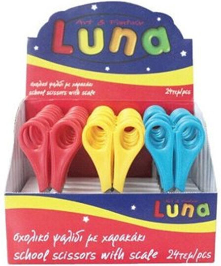 Luna Children's Scissors for Crafts 13.5cm with Metallic Blade 1pcs