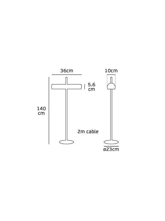 VK Lighting Φωτιστικό Δαπέδου Υ140εκ. Μαύρο VK Lighting Φωτιστικό Δαπέδου Υ140εκ. Μαύρο