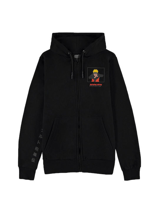 Difuzed Shippuden Sweater Bold Hoodie Naruto Black HD104680NRS