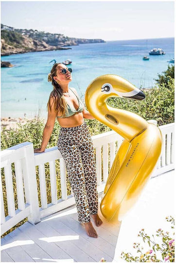 Swim Essentials Φουσκωτή Σαμπρέλα Θαλάσσης Κύκνος Χρυσή 110x95cm