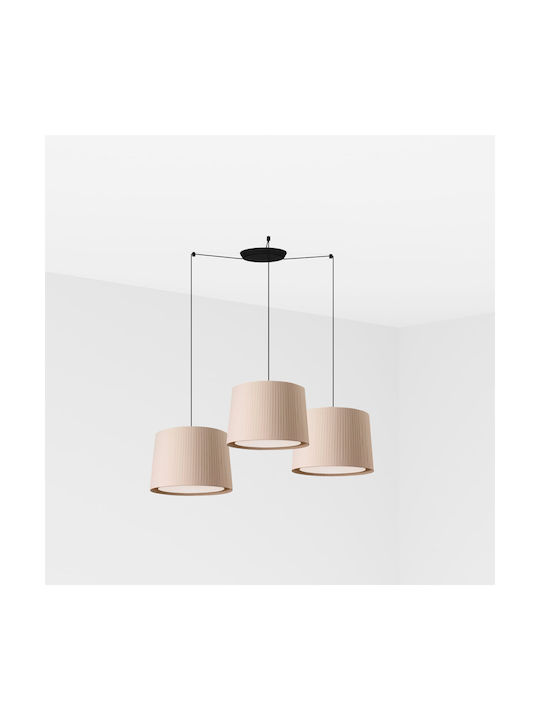 Faro Barcelona Pendant Light Three-Light for Socket E27 Beige