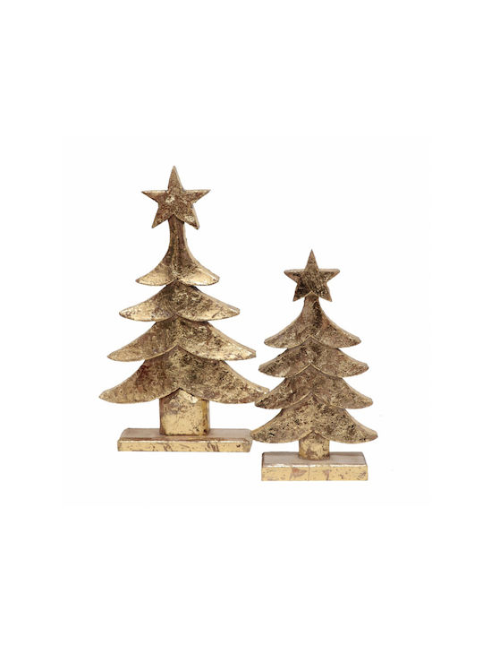 InTheBox Christmas Decorative Wood Tree 31cm Gold 4pcs Goose