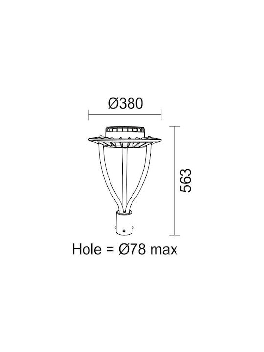 Spot Light Outdoor Floor Lamp LED Road 100W with Warm White Light IP65 Black