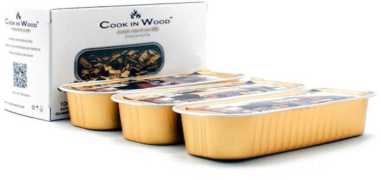 Cook in Wood Chips Ξύλου Καπνίσματος για Ψησταριά με Άρωμα Ουίσκι 50gr 3τμχ