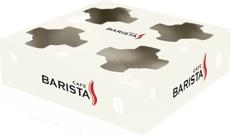 Set of 50 Coffee Cup Holders 4 Positions Barista