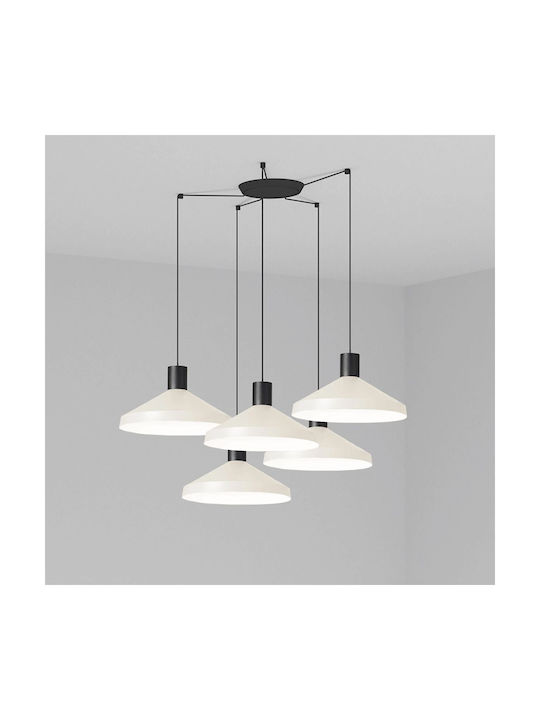 Faro Barcelona Kombo Pendant Chandelier for 5 Bulbs E27 Beige