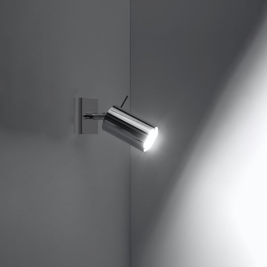 Sollux Ring Einzel Spot mit Fassung GU10 in Silber Farbe