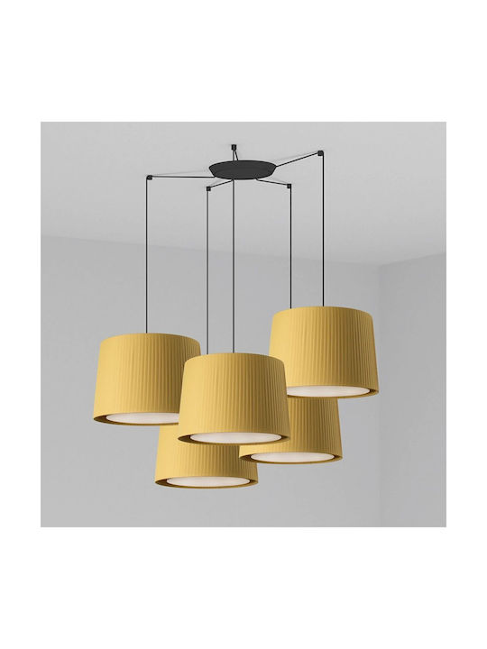 Faro Barcelona Pendant Chandelier for 5 Bulbs E27 Yellow