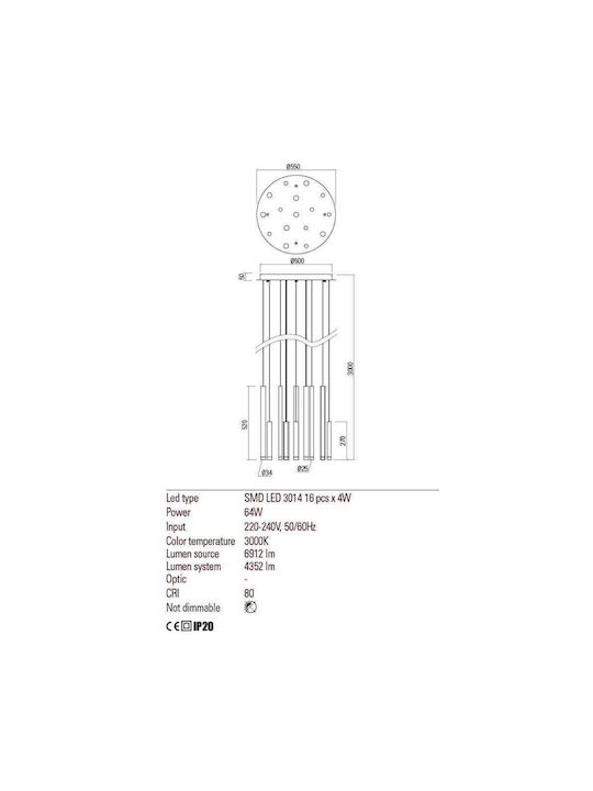 Redo Group Madison Pendant Light LED with Warm White Light Bronze