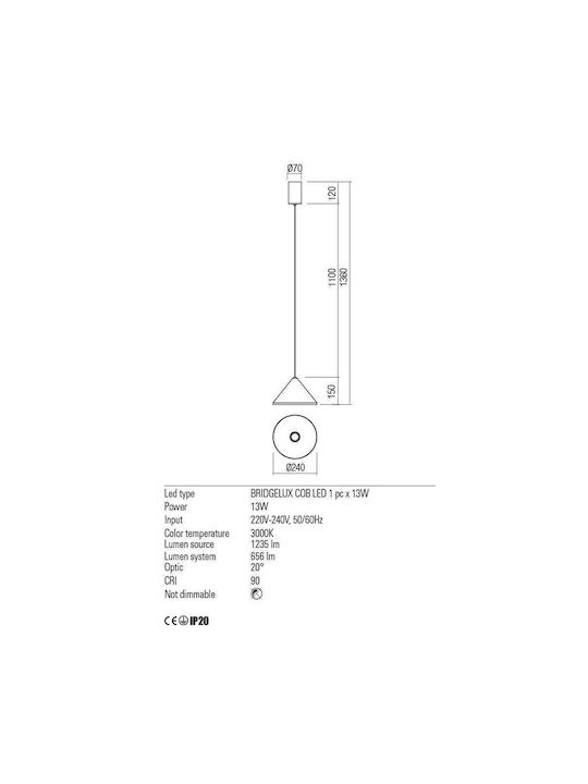 Redo Group Pendant Light LED Brown