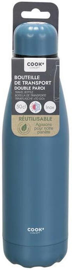 Cook Concept Sticlă Termos Oțel inoxidabil 500ml Albastru