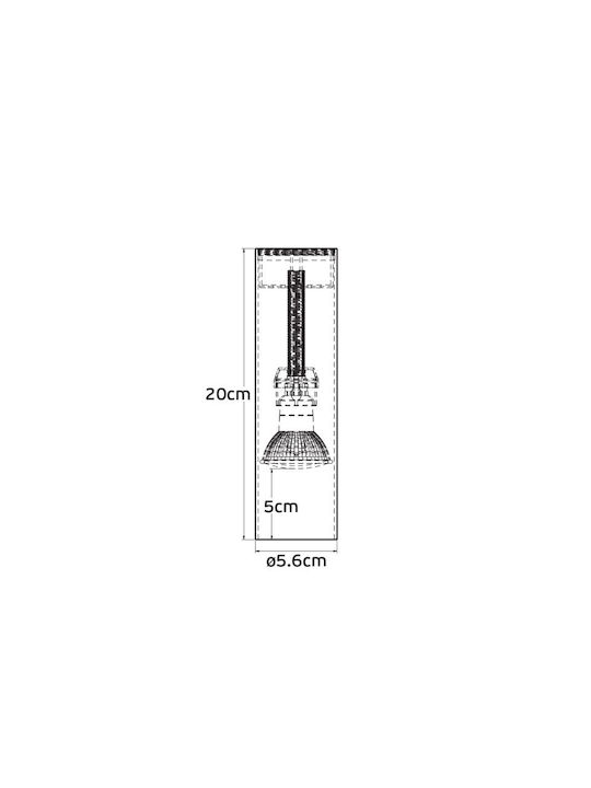 VK Lighting Single Spot with Socket GU10 in Copper Color
