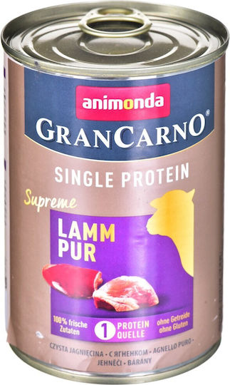 Animonda GranCarno Wet Food Dogs in Cans with Lamb Grain-Free & Gluten-Free 400gr