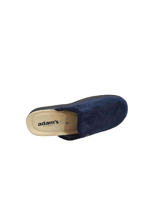 Adam's Shoes Winterliche Herrenhausschuhe Blau