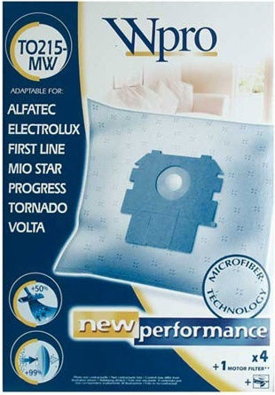 Wpro TO215-MW Sac Aspirator 4buc Compatibil cu Aspirator Electrolux