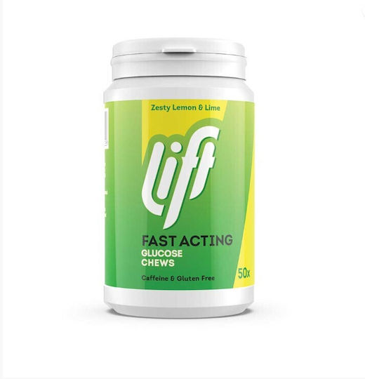 Lift GlucoTabs Fast Acting Clucose Chews Special Food Supplement 50 chewable tabs Zesty Lemon Lime