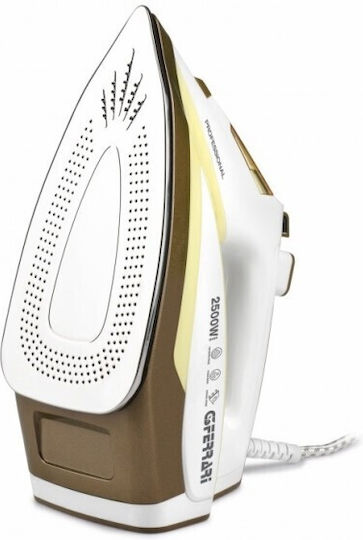 G3Ferrari G40012 Steam Iron 2500W with Stainless Steel Plate and Continuous Steam Supply 25g/min