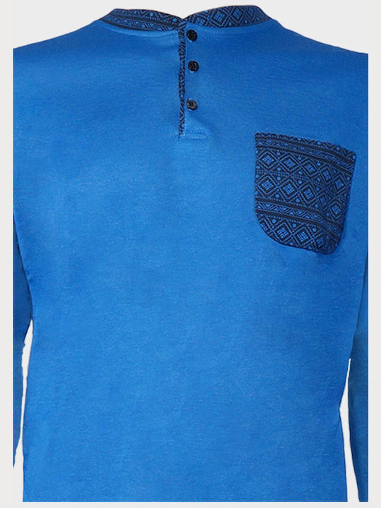 G Secret Men's Winter Pajamas Set Blue