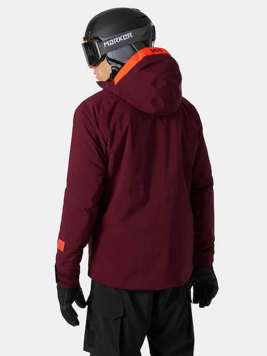 Helly Hansen Powderface 65750-658 Ανδρικό Μπουφάν για Σκι & Snowboard Κόκκινο