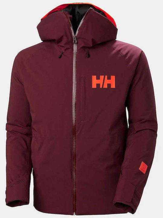 Helly Hansen Powderface 65750-658 Ανδρικό Μπουφάν για Σκι & Snowboard Κόκκινο