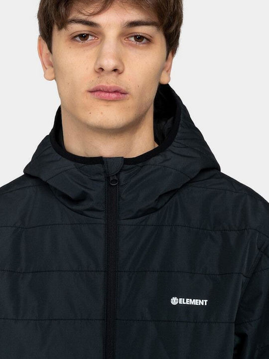 Зимно Мъжко Яке Puffer Водоустойчиво Черно