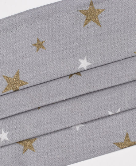 Zakcret Face Mask Kids Gray with Stars ΜΥ-ΠΑΙΔ\EL- 1pcs