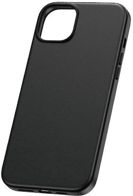 Baseus Fauxther Umschlag Rückseite Synthetisches Leder Schwarz (iPhone 15 Pro)