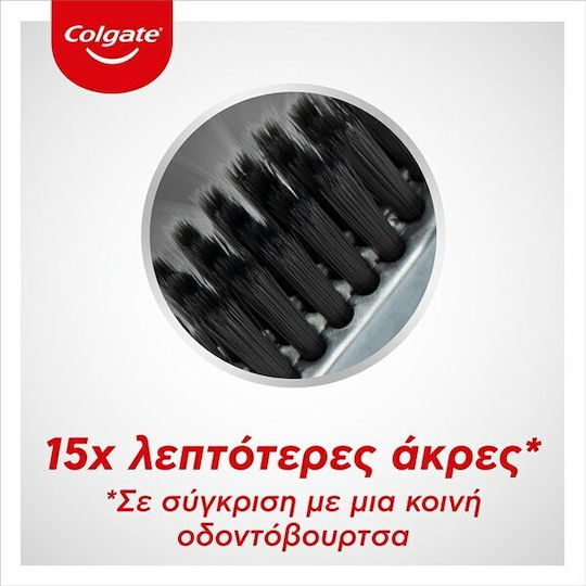 Colgate High Density Charcoal Четка за зъби Soft Синьо и лилаво 2бр